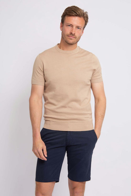 Suitable berry short donkerblauw | Slim-fit