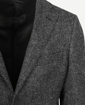 Suitable birds eye colbert merinowol antraciet | Regular-fit