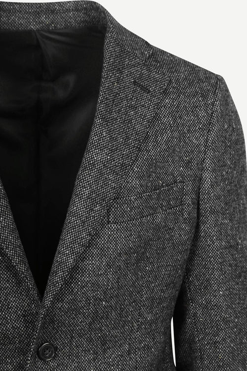 Suitable birds eye colbert merinowol antraciet | Regular-fit