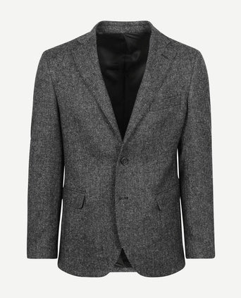 Suitable birds eye colbert merinowol antraciet | Regular-fit