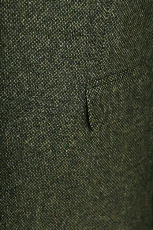 Suitable birds eye colbert merinowol groen | Regular-fit