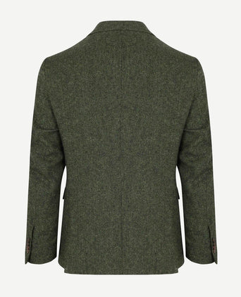 Suitable birds eye colbert merinowol groen | Regular-fit