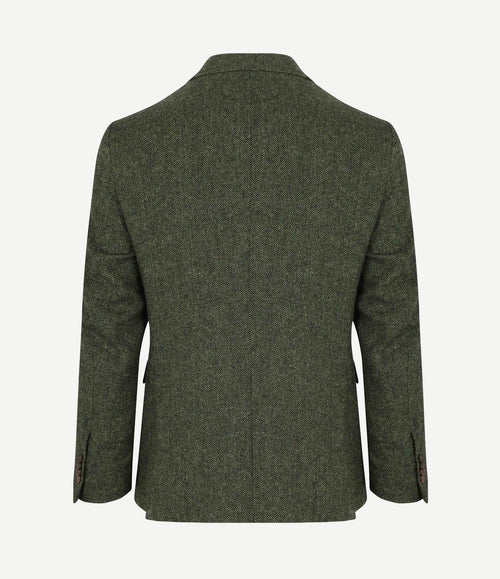Birds eye colbert merinowol groen