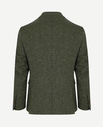 Birds eye colbert merinowol groen