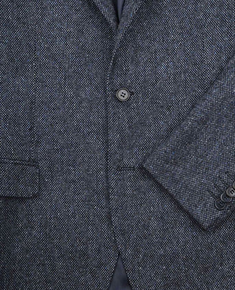 Suitable birds eye colbert merinowol donkerblauw | Regular-fit