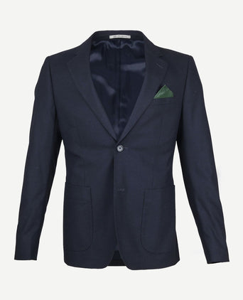 Suitable blazer flanel donkerblauw