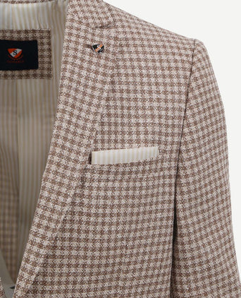 Suitable blazer grou ruiten beige