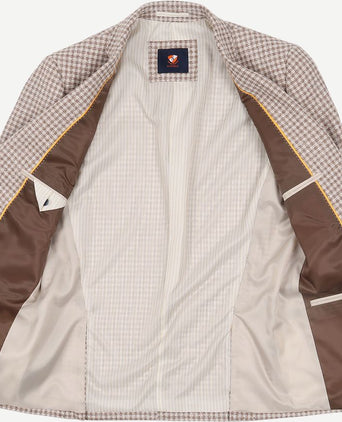 Suitable blazer grou ruiten beige