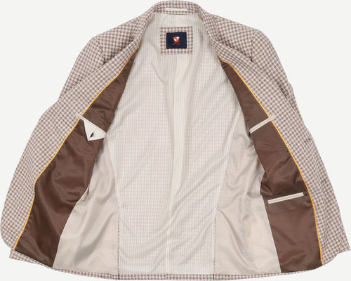 Suitable blazer grou ruiten beige