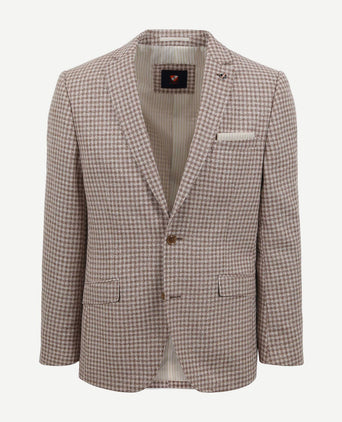 Suitable blazer grou ruiten beige