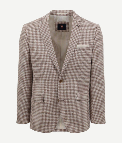 Suitable blazer grou ruiten beige