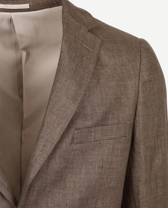 Blazer linen twill bruin