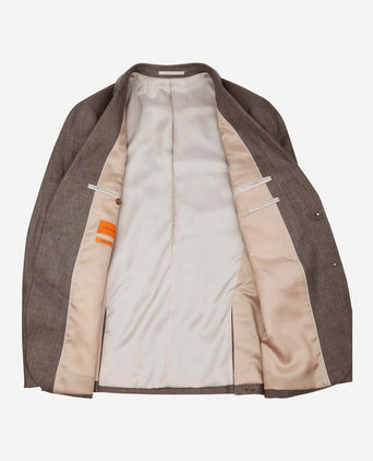 Blazer linen twill bruin