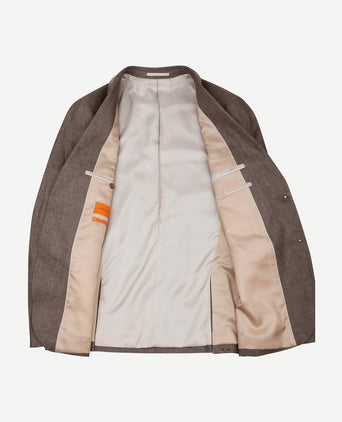 Blazer linen twill bruin