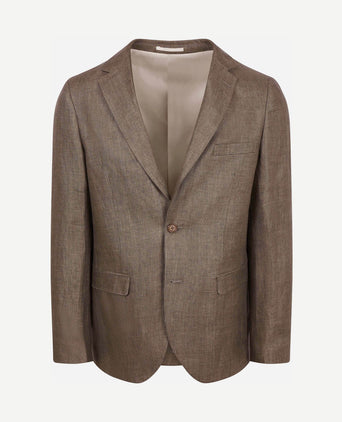 Blazer linen twill bruin