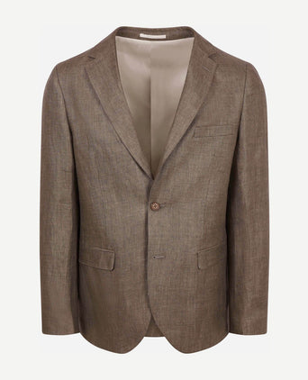 Blazer linen twill bruin
