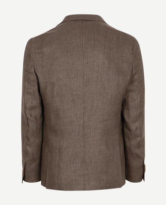 Blazer linen twill bruin