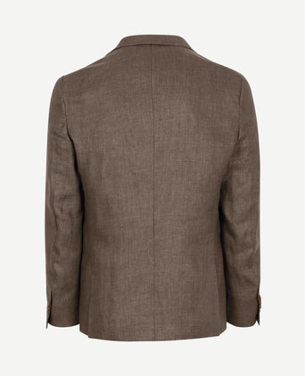 Blazer linen twill bruin