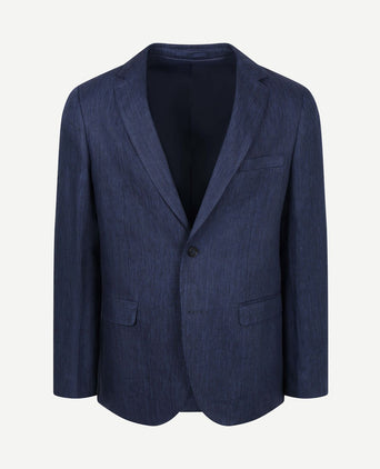 Blazer linen twill donkerblauw