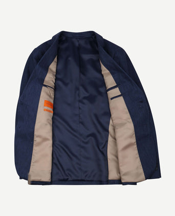 Blazer linen twill donkerblauw