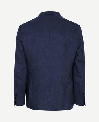 Blazer linen twill donkerblauw