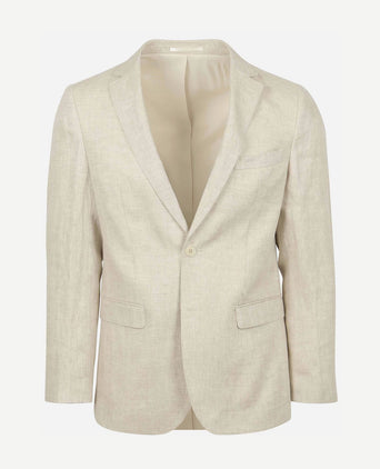 Suitable blazer linnen herringbone ecru | Slim-fit