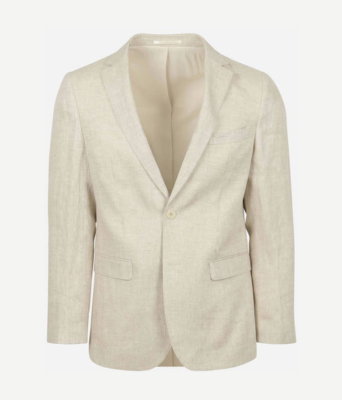 Suitable blazer linnen herringbone ecru | Slim-fit