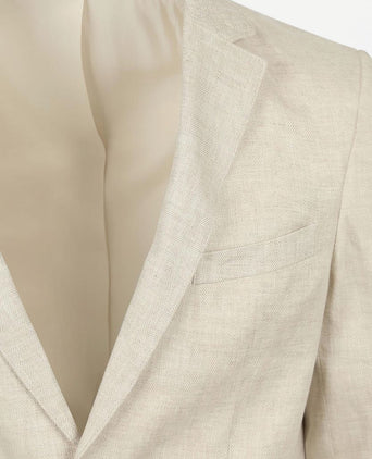 Suitable blazer linnen herringbone ecru | Slim-fit