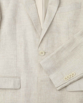 Suitable blazer linnen herringbone ecru | Slim-fit