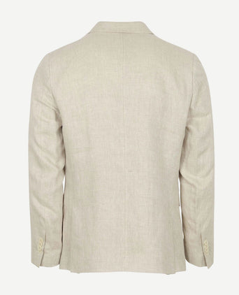 Suitable blazer linnen herringbone ecru | Slim-fit