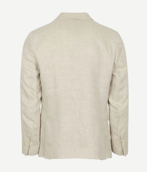 Suitable blazer linnen herringbone ecru | Slim-fit