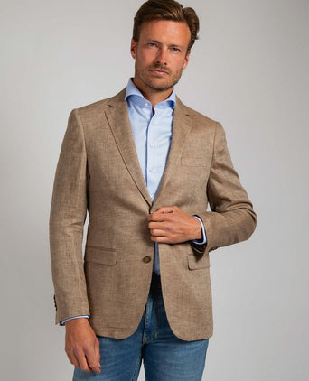 Suitable blazer linnen panama beige | Slim-fit