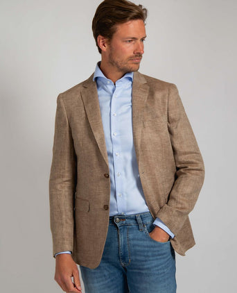 Suitable blazer linnen panama beige | Slim-fit