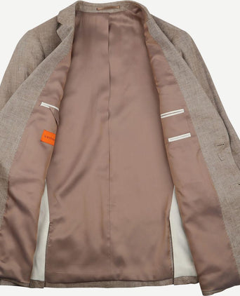 Suitable blazer linnen panama beige | Slim-fit