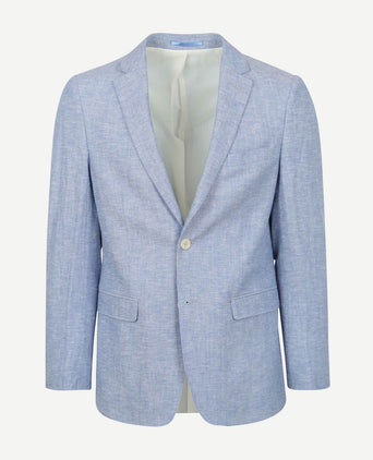 Suitable blazer linnen panama lichtblauw | Slim-fit