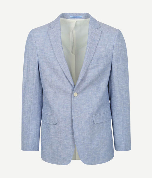 Suitable blazer linnen panama lichtblauw | Slim-fit