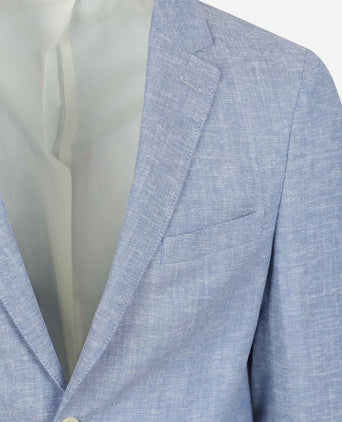 Suitable blazer linnen panama lichtblauw | Slim-fit