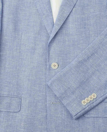 Suitable blazer linnen panama lichtblauw | Slim-fit