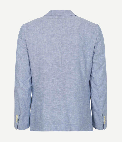 Suitable blazer linnen panama lichtblauw | Slim-fit