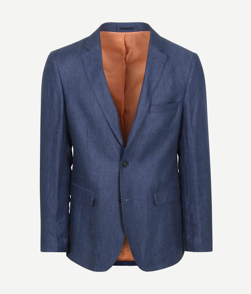 Suitable blazer linnen panama donkerblauw | Slim-fit