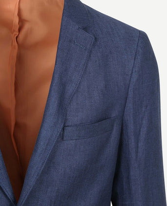 Suitable blazer linnen panama donkerblauw | Slim-fit