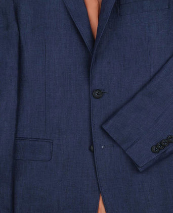 Suitable blazer linnen panama donkerblauw | Slim-fit