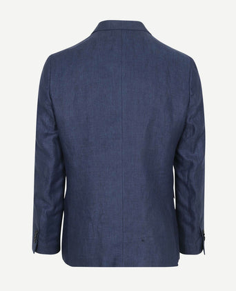 Suitable blazer linnen panama donkerblauw | Slim-fit
