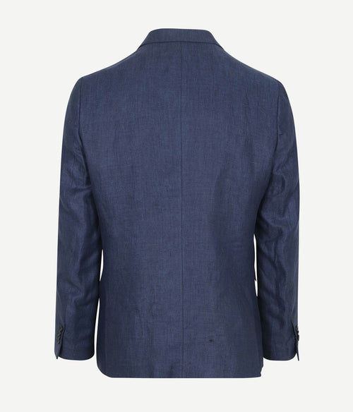 Suitable blazer linnen panama donkerblauw | Slim-fit
