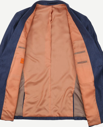 Suitable blazer linnen panama donkerblauw | Slim-fit