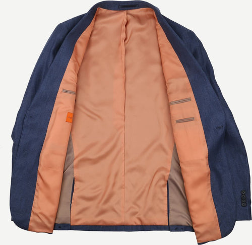 Suitable blazer linnen panama donkerblauw | Slim-fit