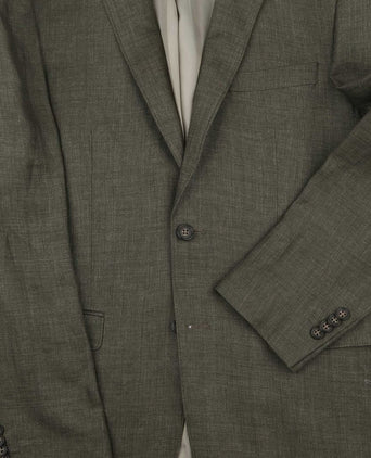 Suitable blazer linnen panama olijfgroen | Slim-fit