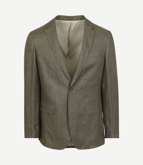 Blazer linnen panama olijfgroen