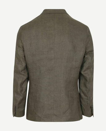 Blazer linnen panama olijfgroen