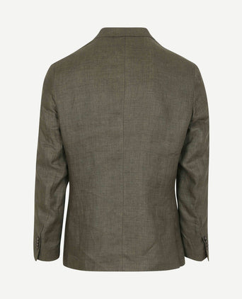 Blazer linnen panama olijfgroen